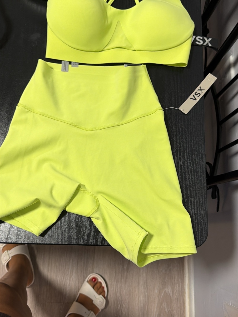 VSX Neon Lime High-Waist Bike Shorts